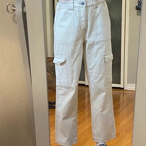 Pacsun cargo pants. Cream color w/brown stitch